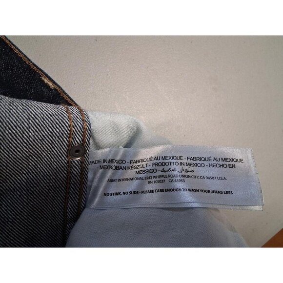 Ariat Rebar M5 Mens Straight Leg Jeans 36x32 Dark Wash Durable Denim Built To La - Picture 4 of 9